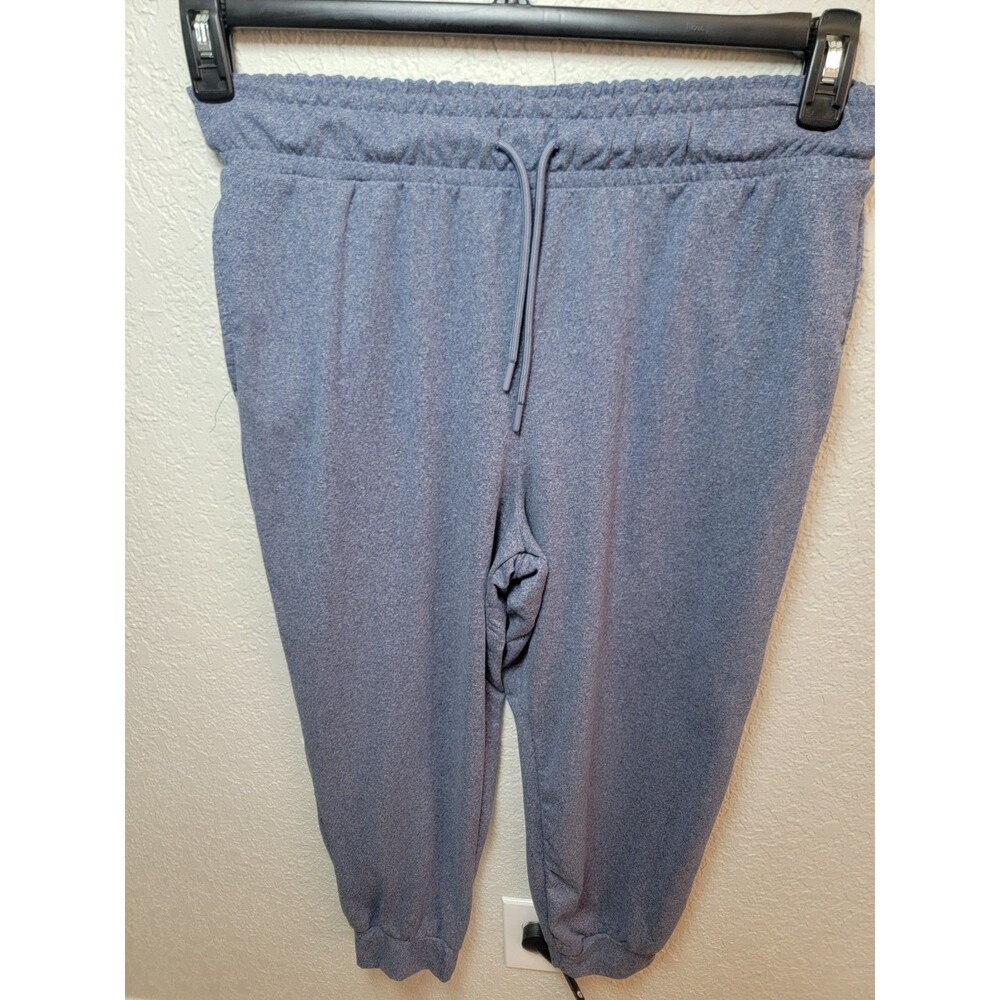 Love Moda Women’s Jogger Pants Size L Blue Gray Drawstring Stretch Lounge